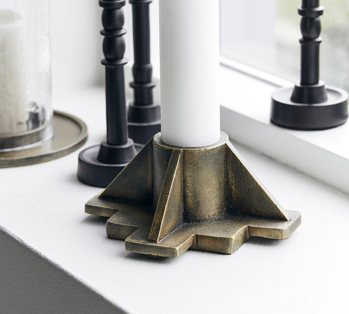 Brass candle holder by House Doctor 