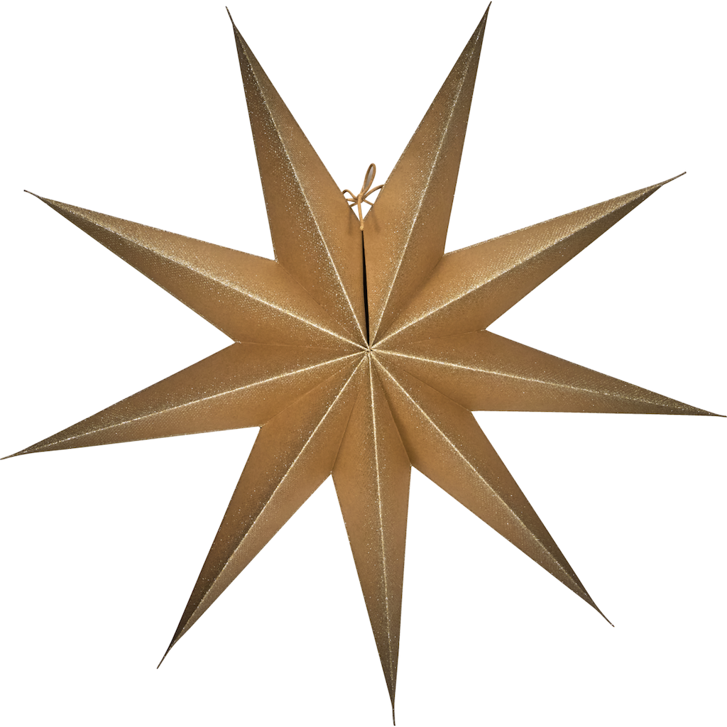 Hanging Paper Star in Gold