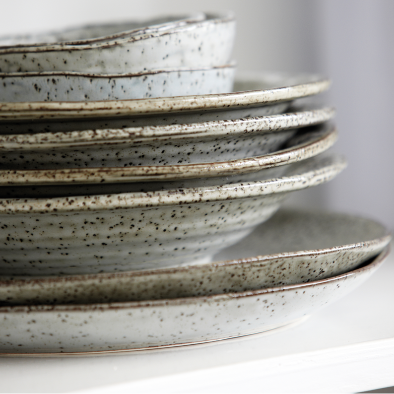 rustic grey plates House Doctor 