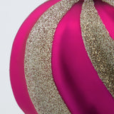 Pink and Silver Swirl Christmas Bauble by House Doctor