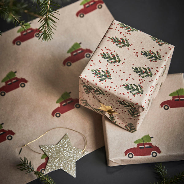 Kraft paper Christmas wrapping paper by House Doctor 