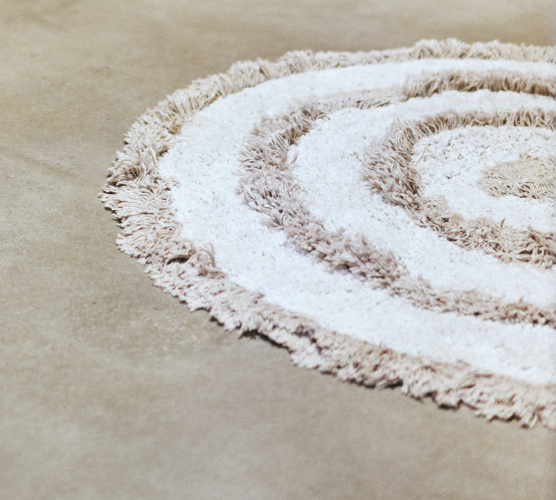 round cream bath mat by HKliving