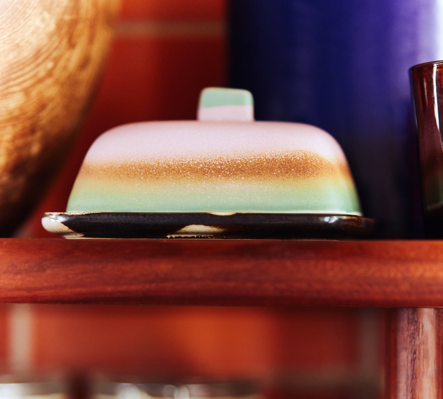 1970's ceramic butter dish by HKliving