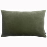 olive green velvet cushion
