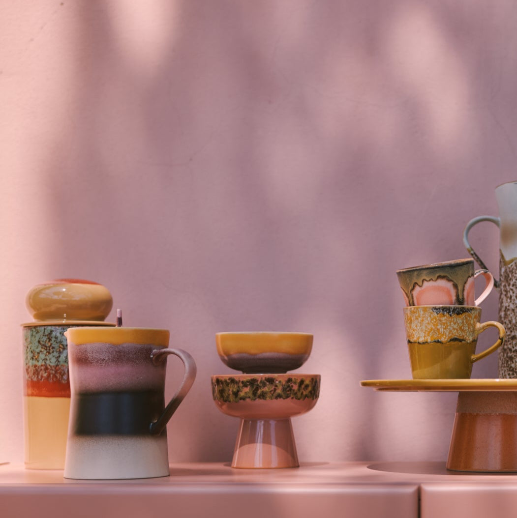 1970's Ceramic Teapot Sunset by HKLIVING