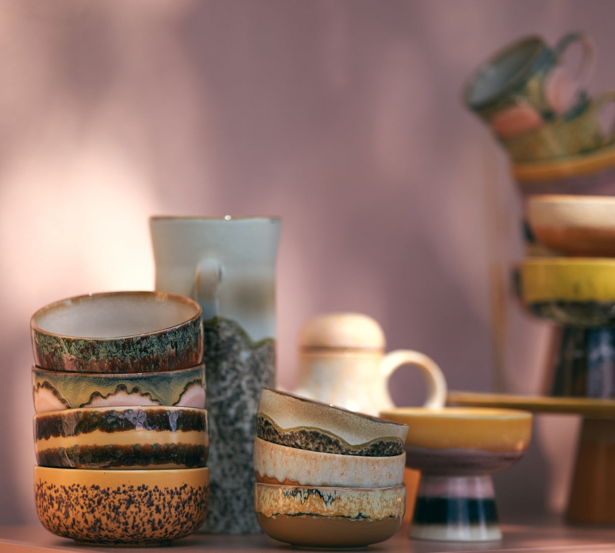 Set of 1970's Ceramic Tapas bowls Drift by HKliving