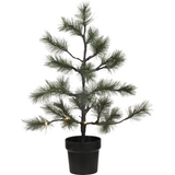 Decorative potted Christmas tree with lights