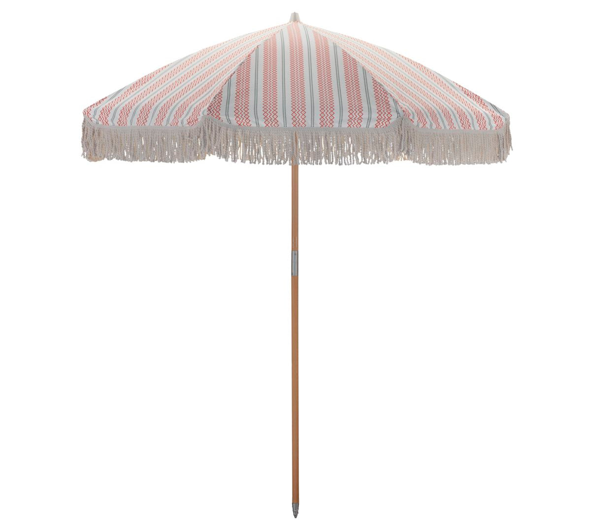 garden umbrella in red, white stripe