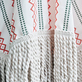 garden umbrella in red, white stripe