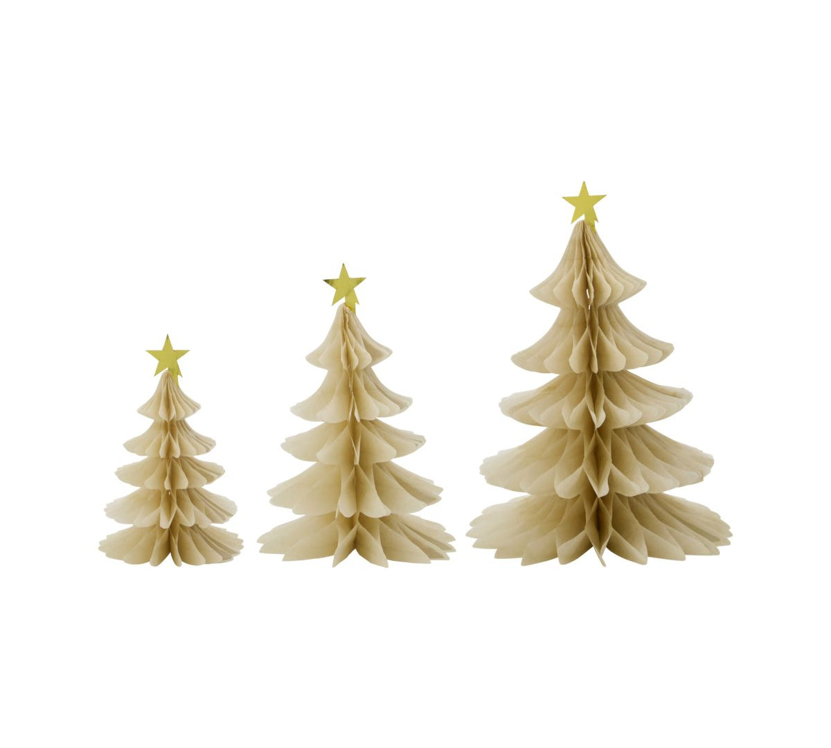 White Paper Christmas Tree Table Decoration Set 