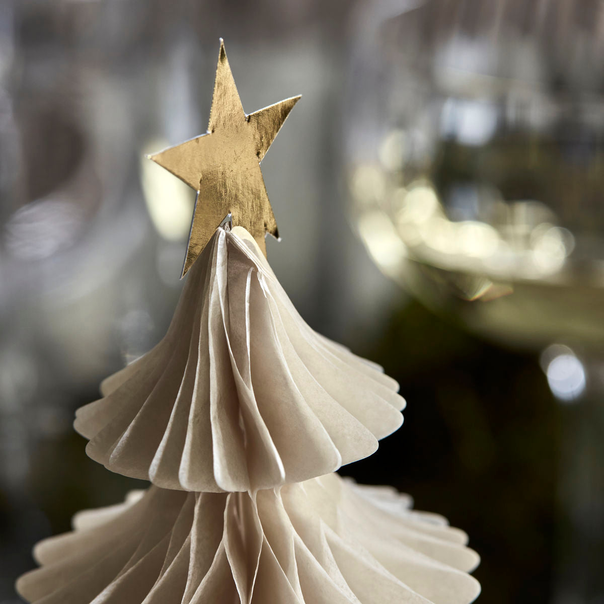 White Paper Christmas Tree Table Decoration Set 