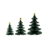Green Paper Christmas Tree Table Decoration Set 