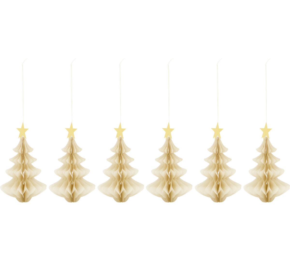 White Paper Christmas Tree Table Decoration Set 