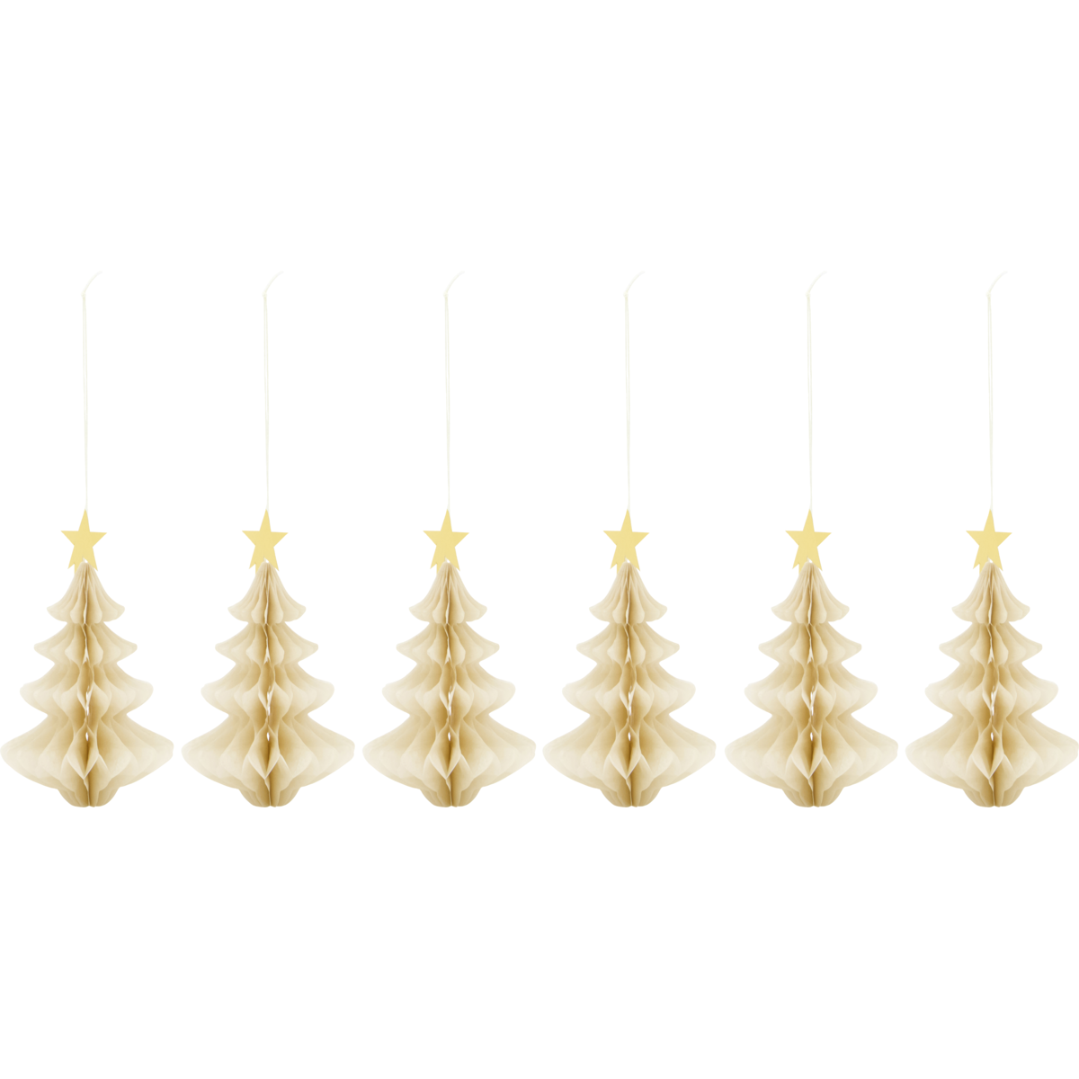 White Paper Christmas Tree Table Decoration Set 