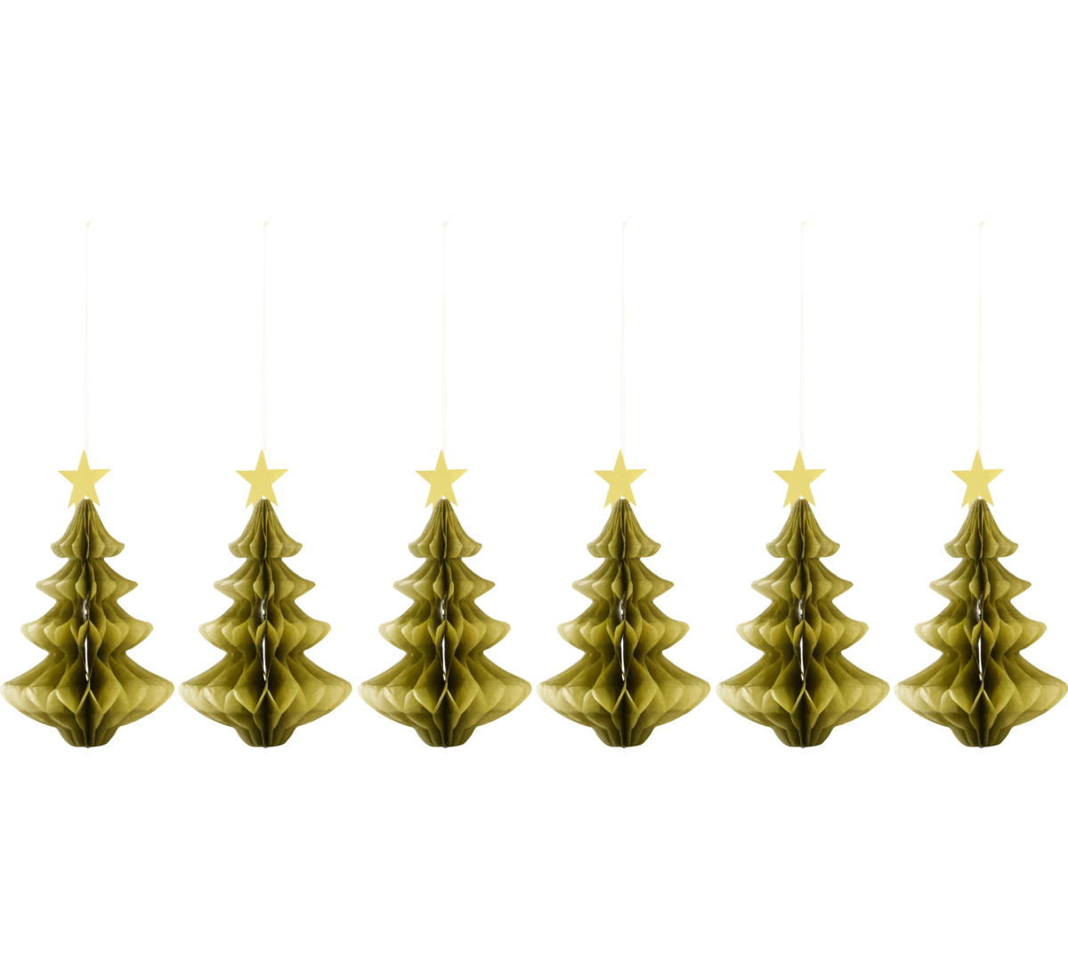 Gold Paper Christmas Tree Table Decoration Set 