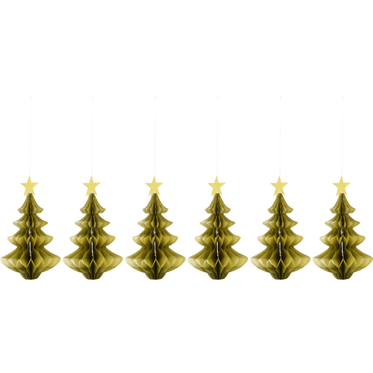 Gold Paper Christmas Tree Table Decoration Set 