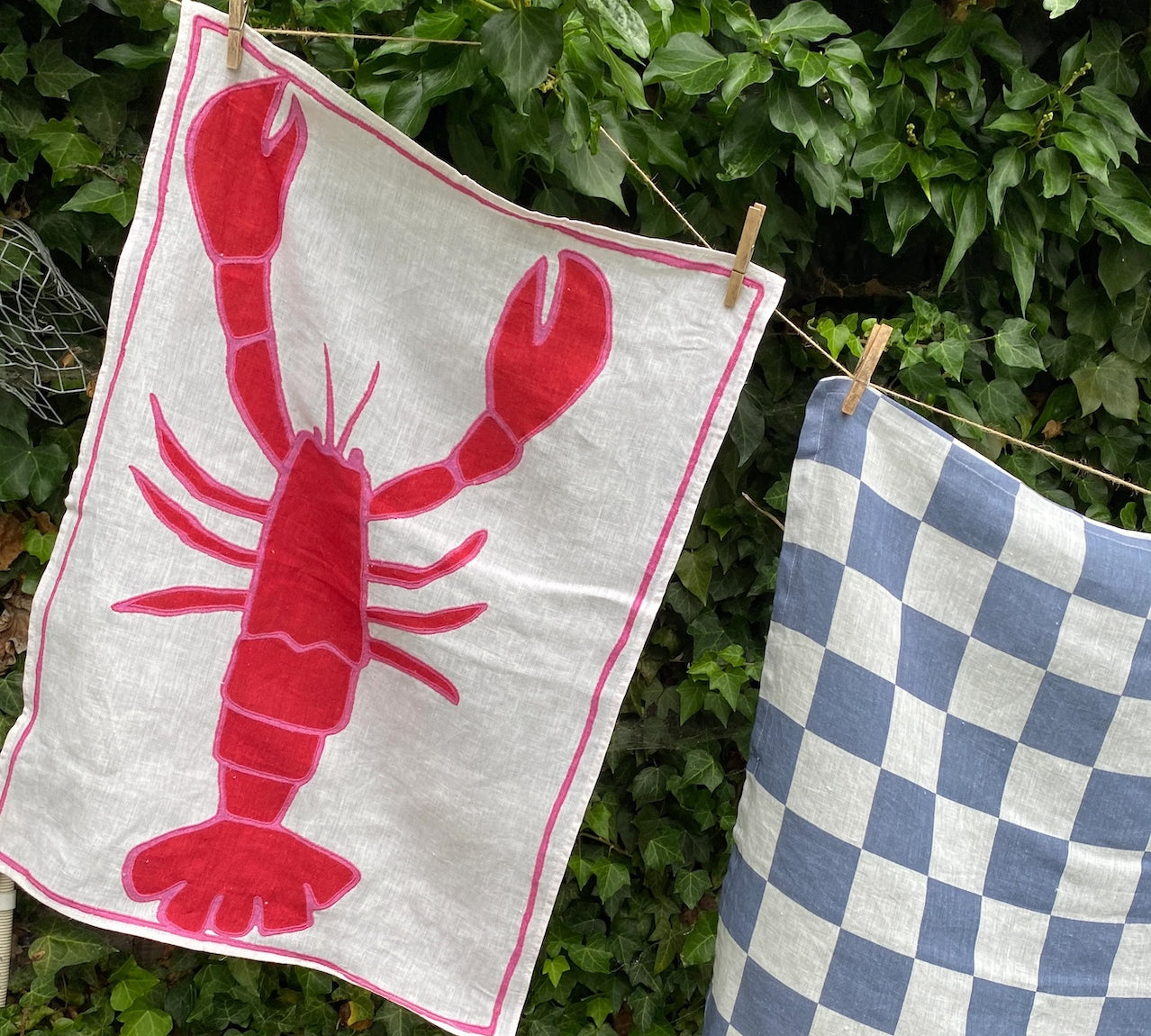 red lobster tea towel by Amuse la bouche