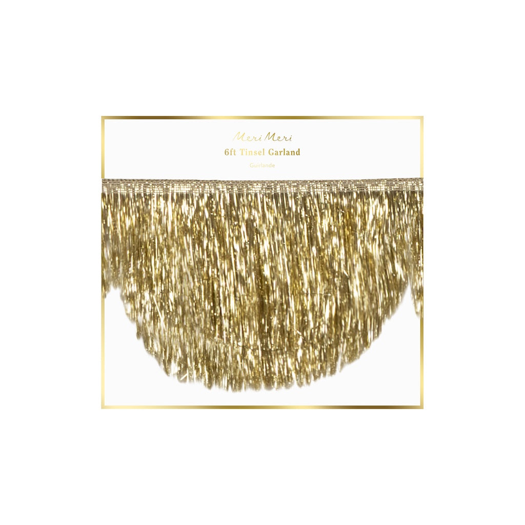 Gold Tinsel Scallop Garland by Meri Meri