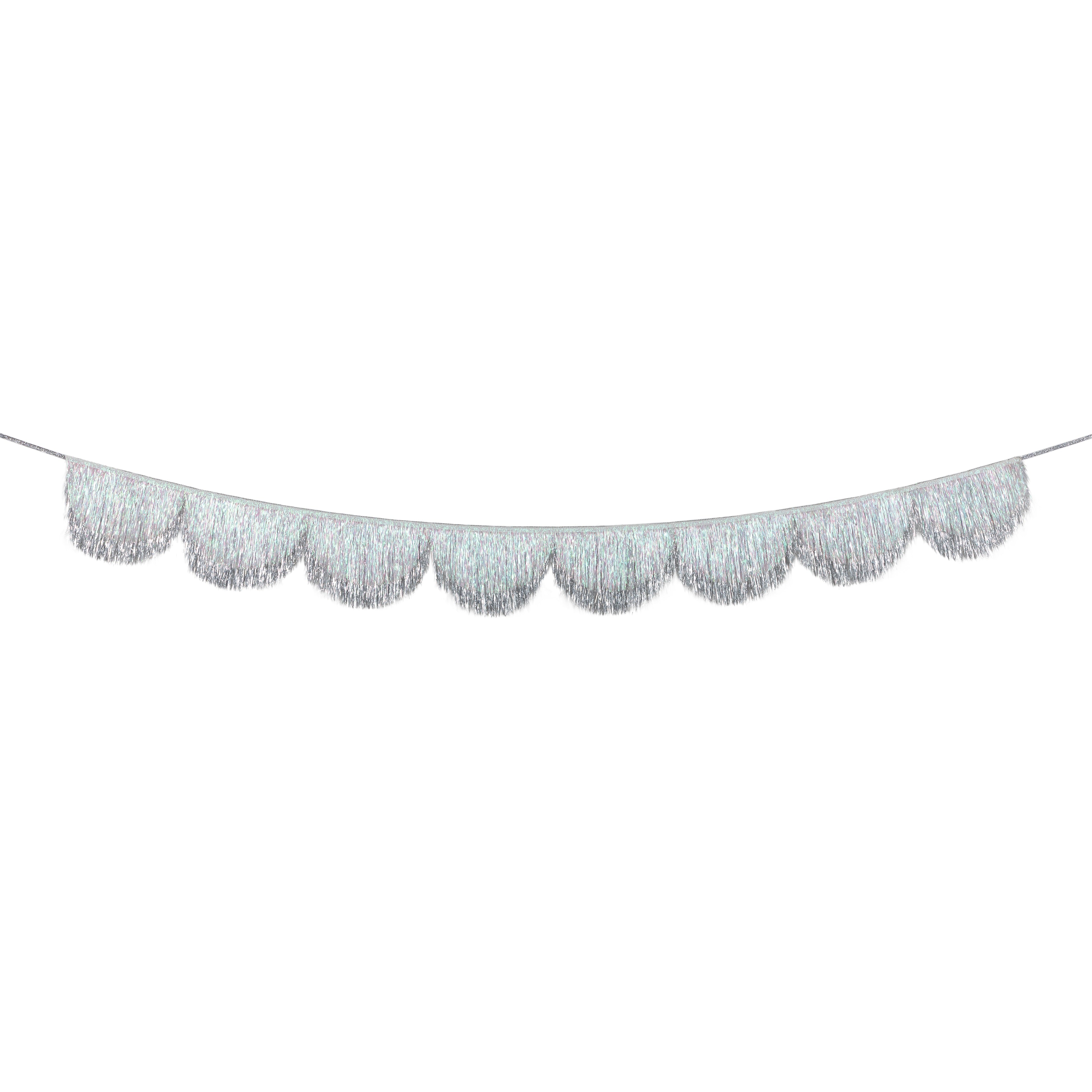 Silver Tinsel Scallop Garland by Meri Meri