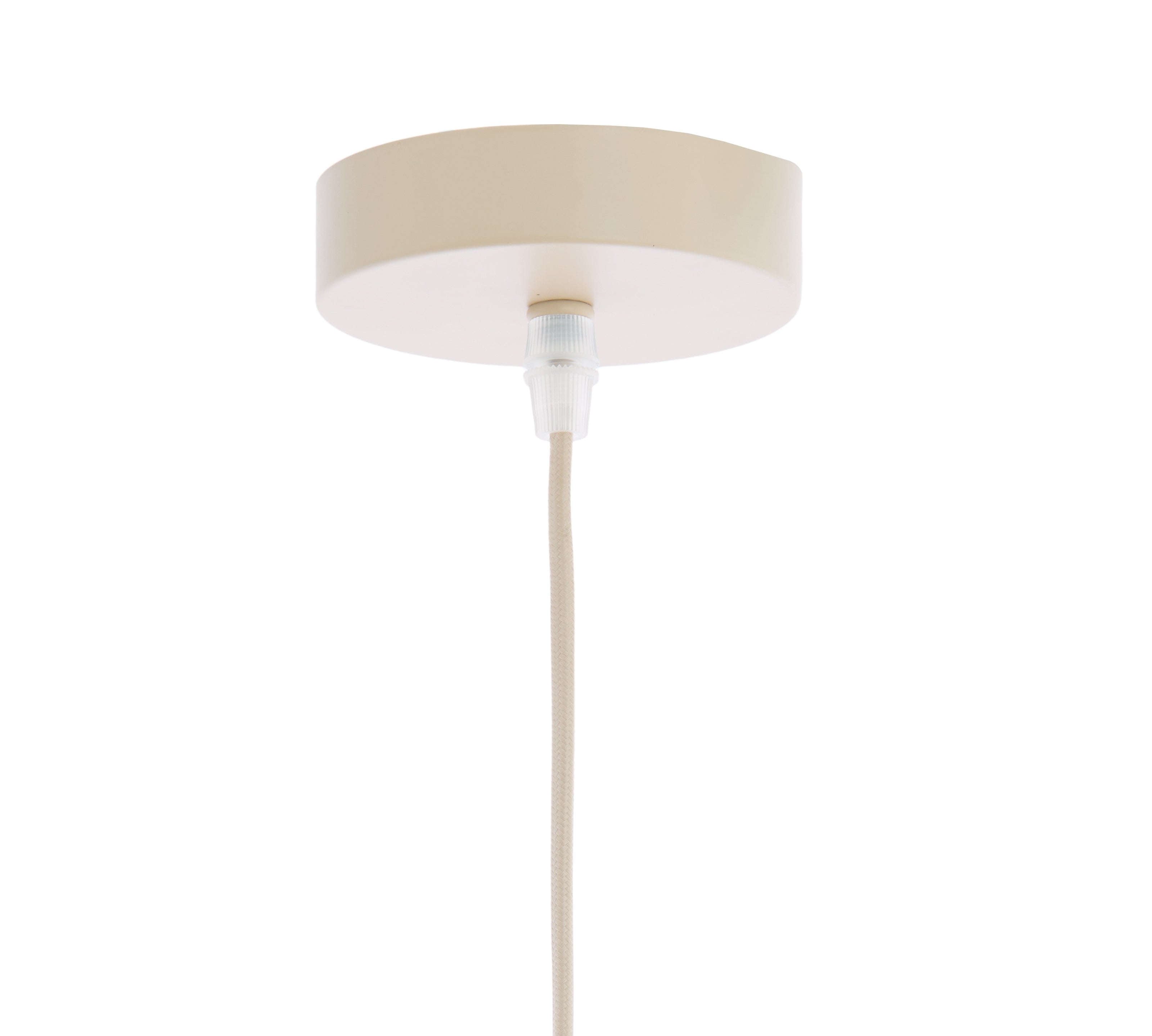 ceiling rose Lexa Fabric Pendant Light in white