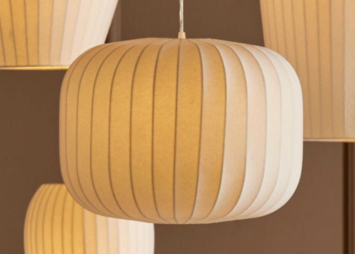 Lexa Fabric Pendant Light in white