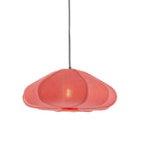 Coral Pink Pendant Light in fabric