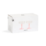 Coupe Twirl Pink Cocktail Glass by Klevering