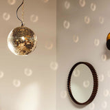 Disco Ball Pendant Light in gold 