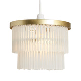 Aubrey brass and glass pendant light 