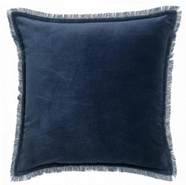 Navy Blue Velvet Cushion by Vivaraise