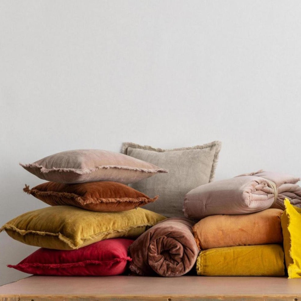 velvet cushions by Vivaraise
