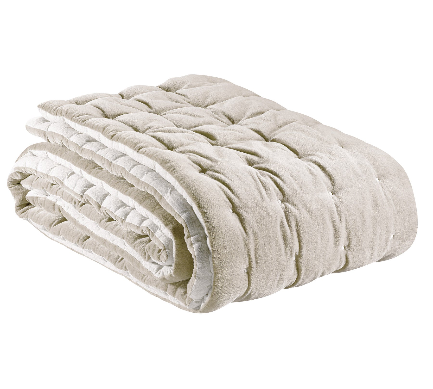 Quilted Velvet Throw by Vivaraise in Grey