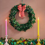 Recycled Sari Large Green Wreath 