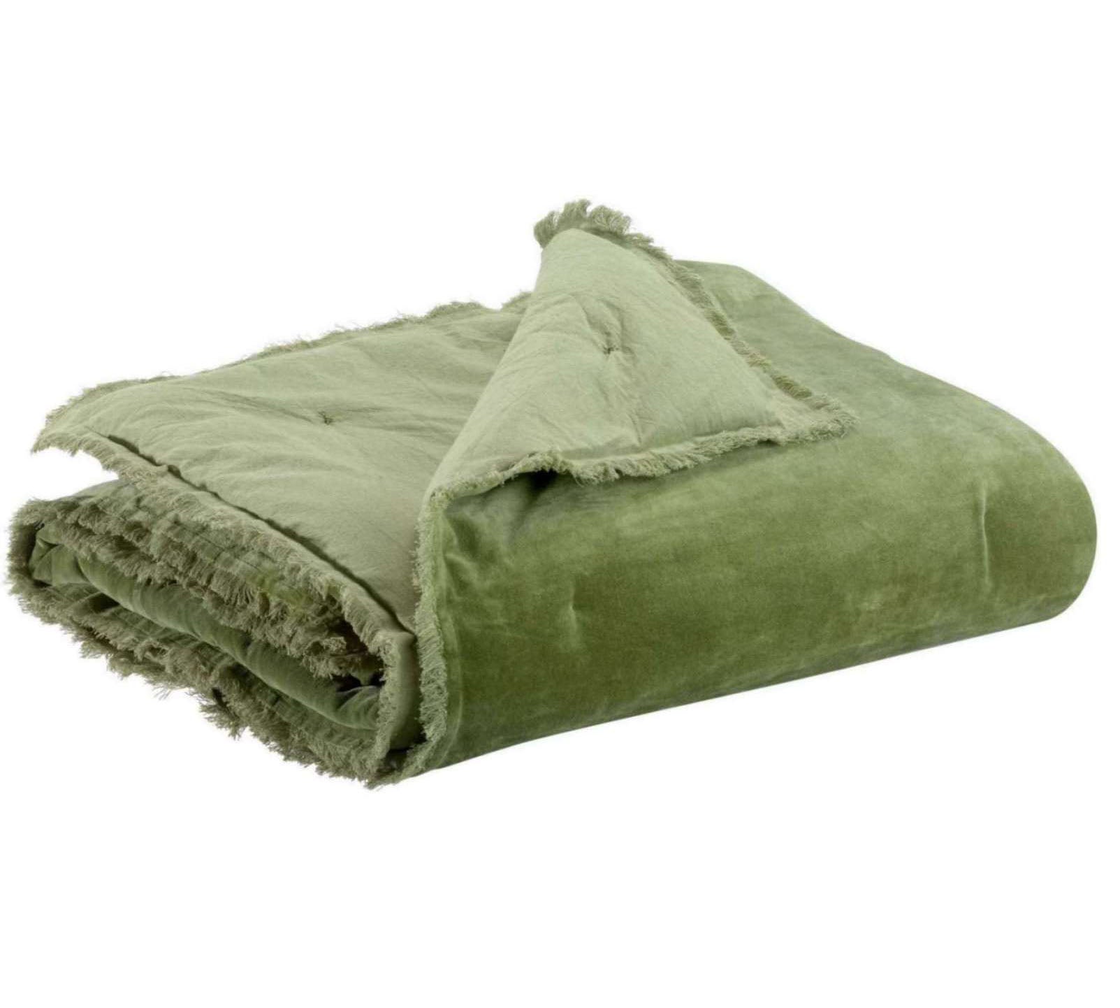 green velvet throw