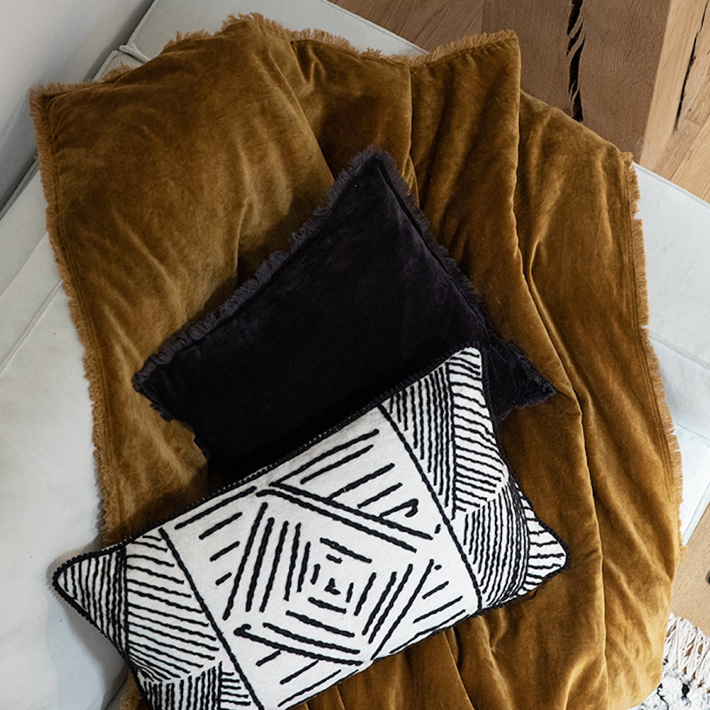 Bronze velvet throw Fara by vivaraise