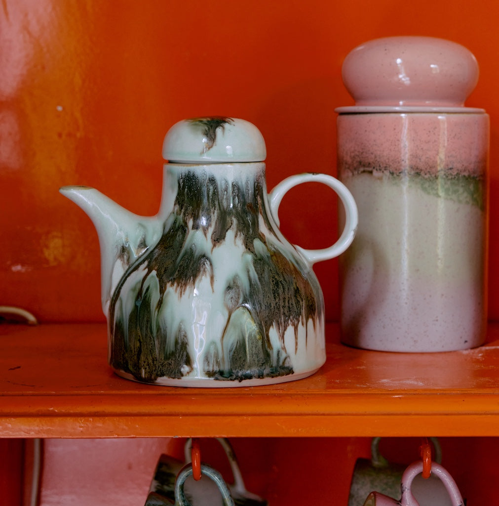 1970s Ceramic Coffee pot Tide by HKLIVING