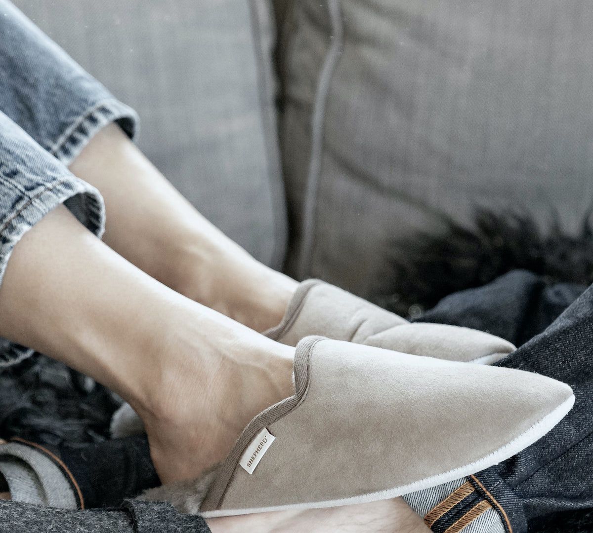 Cleo sheepskin mule slippers by Shepherd of Sweden
