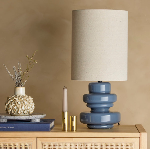 Fabiola Blue table Lamp by Bloomingville 