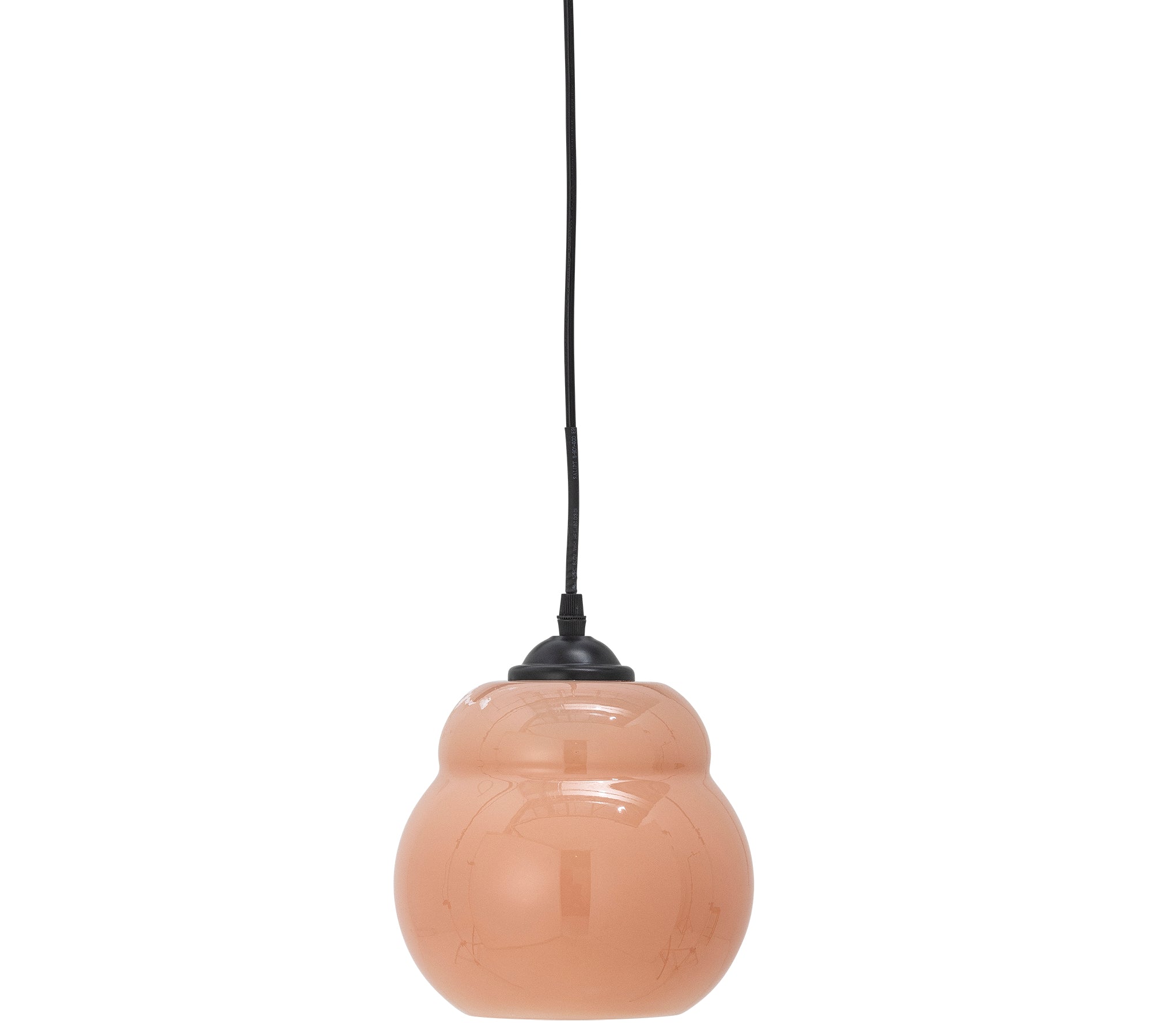 Motella Glass Pendant Light in Pink by Bloomingville