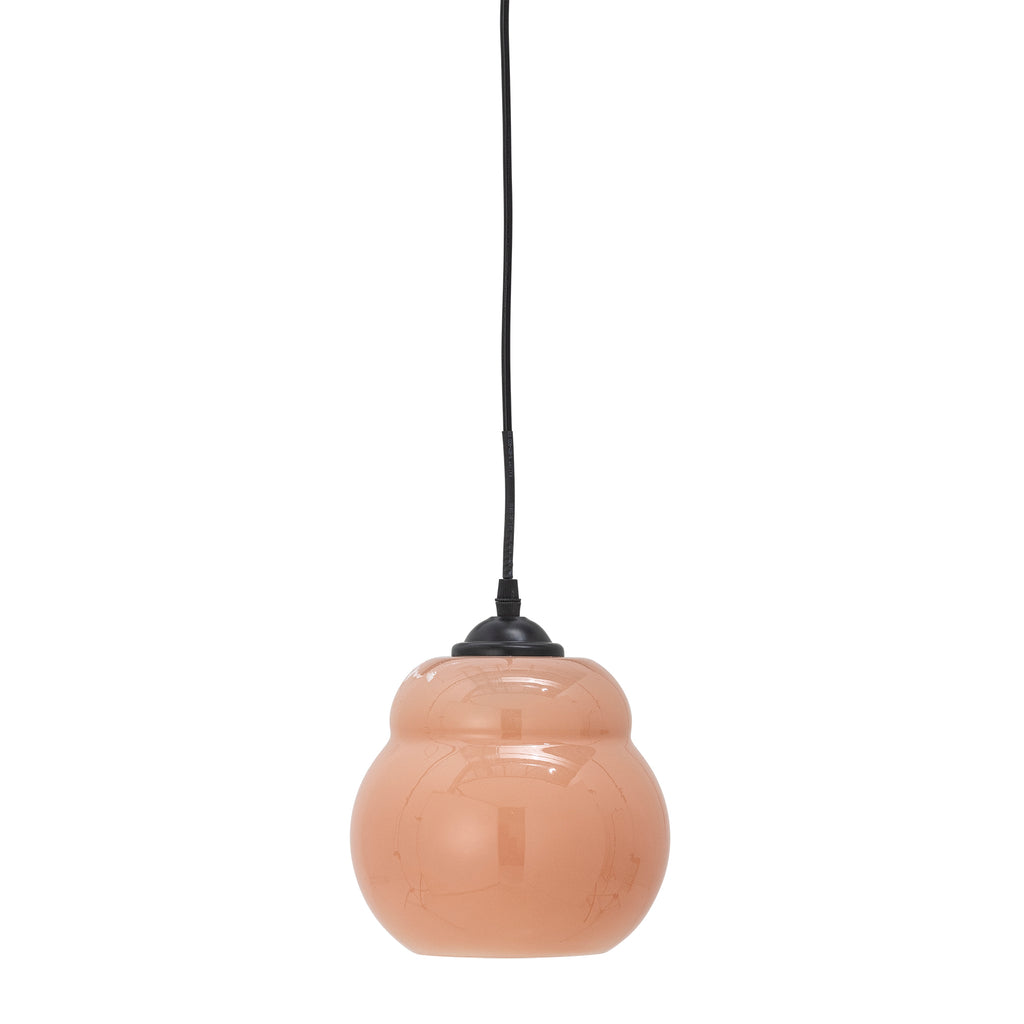 Motella Glass Pendant Light in Pink by Bloomingville