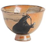 Gohobi Handmade Black Ink Hand-painted Cat
