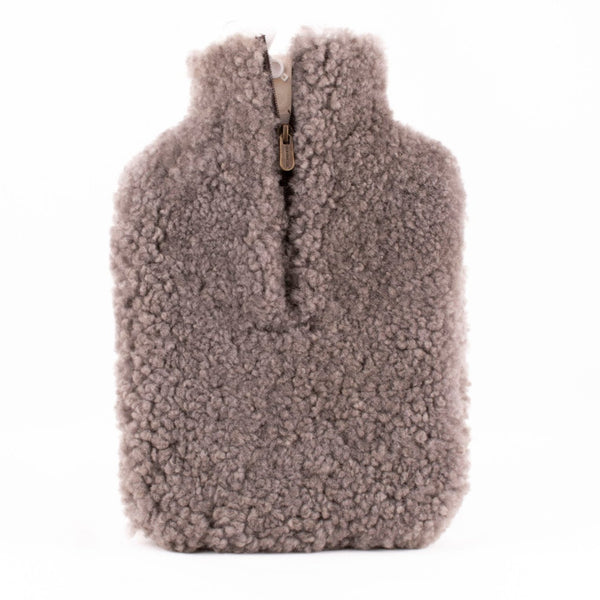 taupe sheepskin hot water bottle by Shepherd