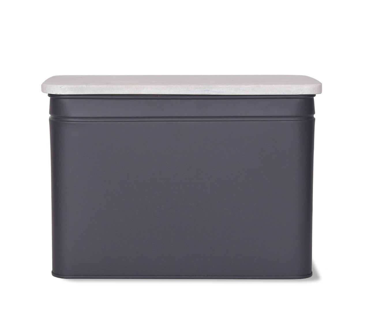 Marble topped bread bin in black 