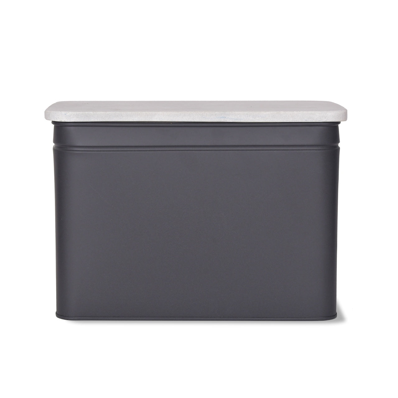 Marble topped bread bin in black 