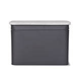 Marble topped bread bin in black 