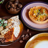 Set of 1970's pink Ceramic Plates Bedrock by HKliving