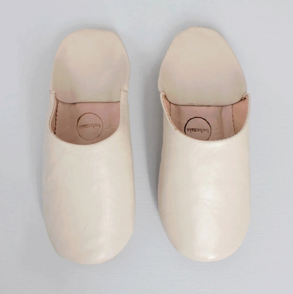 Ladies Moroccan Slippers in White