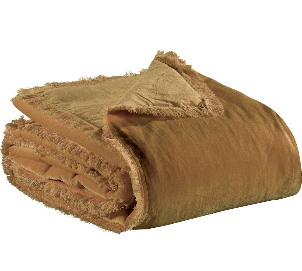 Bronze velvet throw Fara by vivaraise