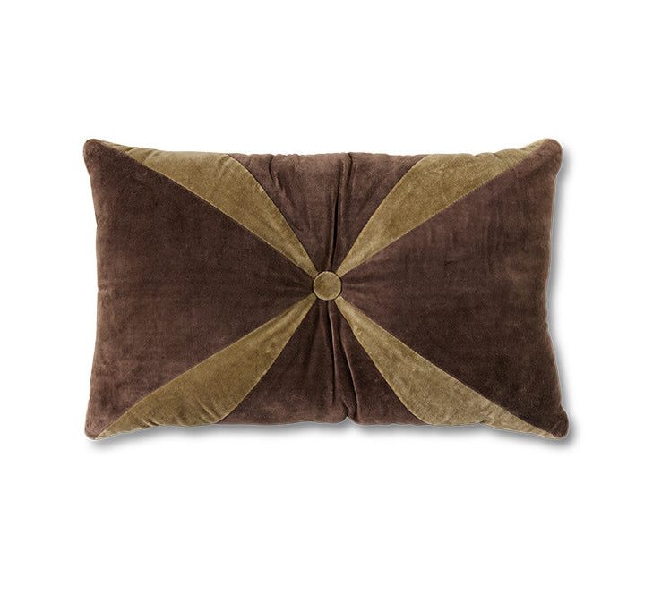 Brown velvet Cushion by HKLIVING