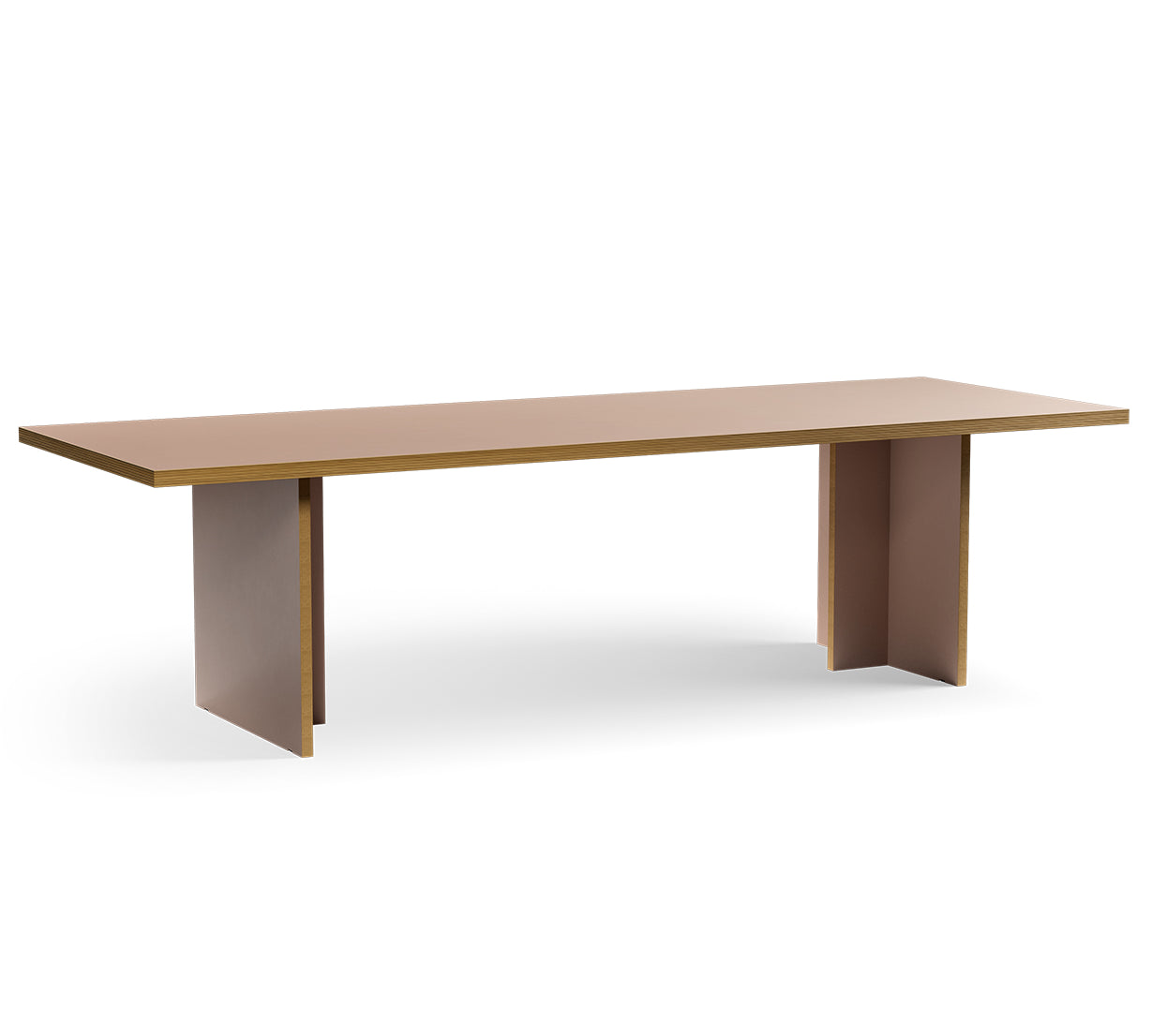 clay Wooden table on a white background